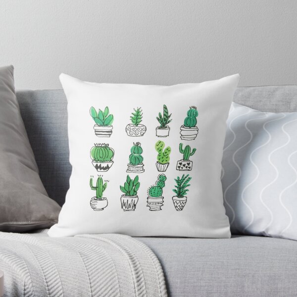Some wee succulents Throw Pillow