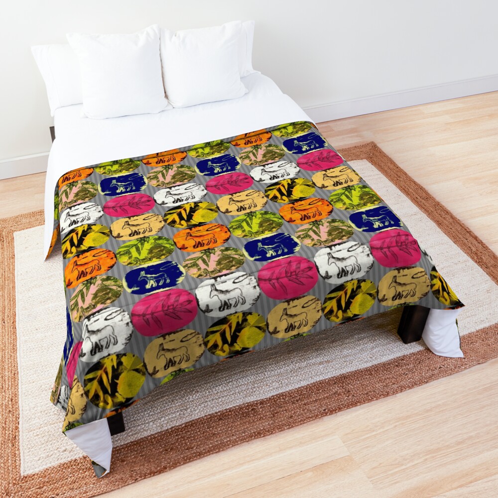 Donkey mosaic Comforter