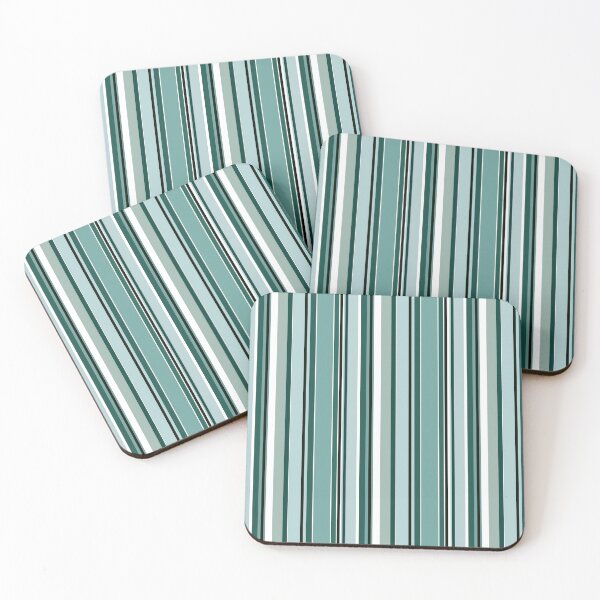 Item preview, Vertical lines in turquoise green color harmony designed and sold by Mandala & More.