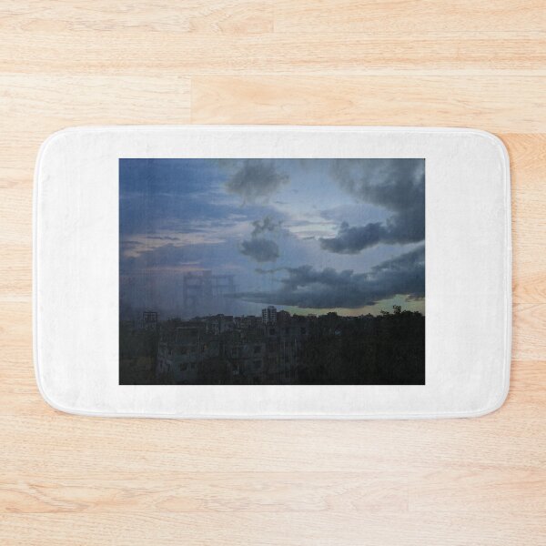 Item preview, Double exposed  moody photo of the blue sky and buildings and life designed and sold by FCEalin.