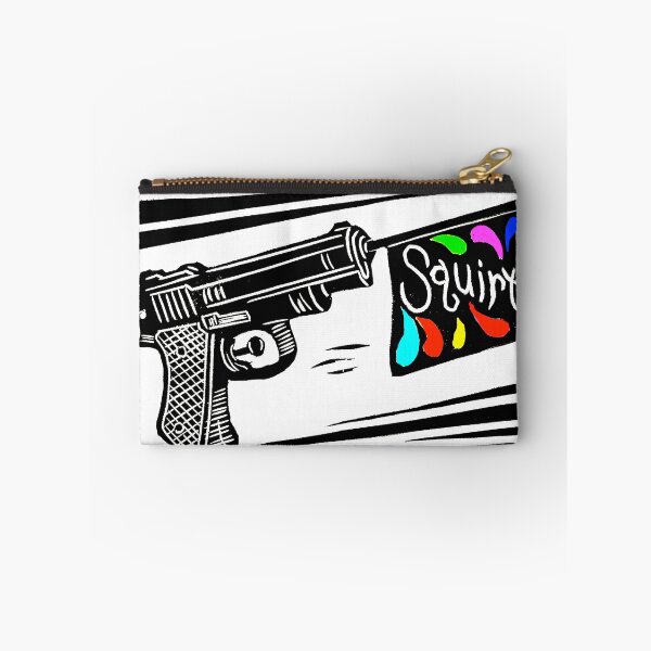 Item preview, Squirt Gun - linocut design and print with colored pencil designed and sold by PixelPalmer.