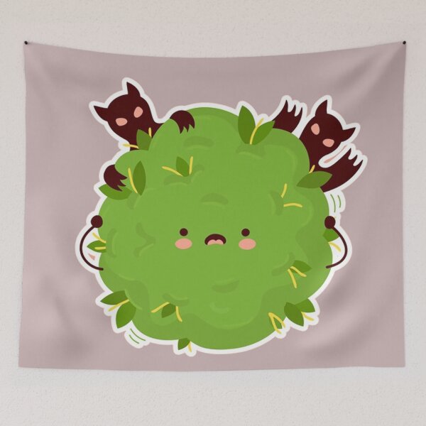 Item preview, Cute scared weed marijuana bud. cartoon character designed and sold by ESDT.