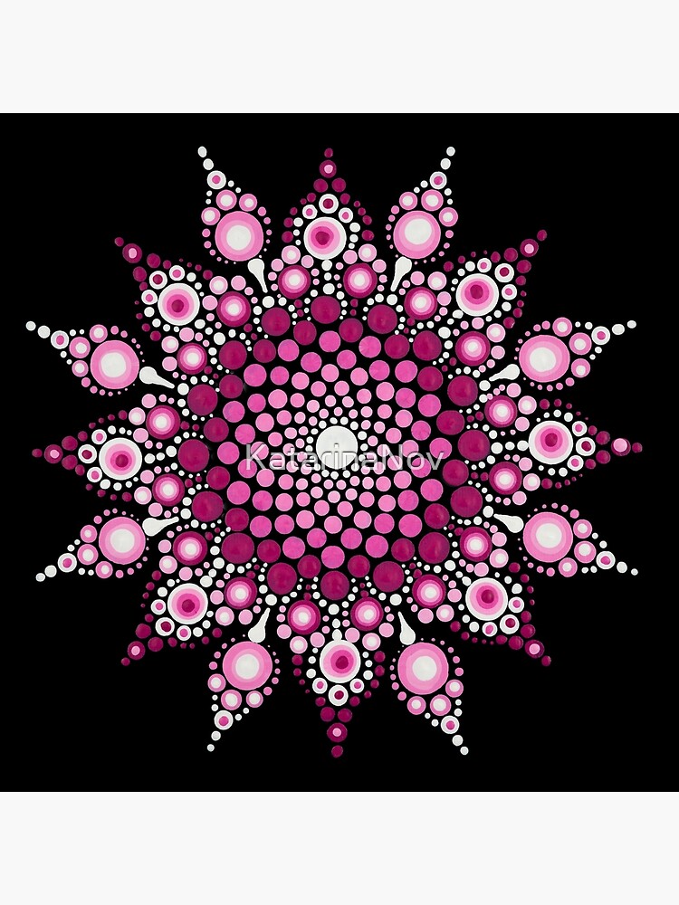 Baby Pink Mandala Dot Art Sticker for Sale by FaerieRealm