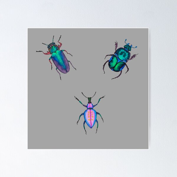Item preview, Insects bugs watercolor IIII designed and sold by editanagy.
