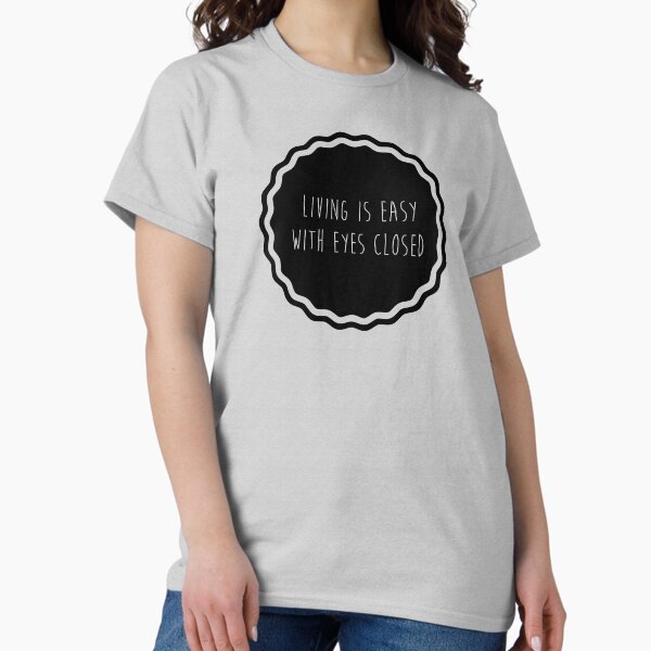 Item preview, living is easy with eyes closed black designed and sold by perezzzoso.