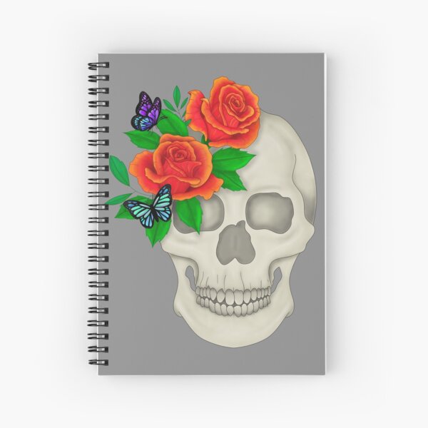 Skull and Roses Spiral Notebook