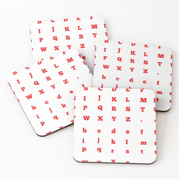 Item preview, Alphabets English red designed and sold by geoji.