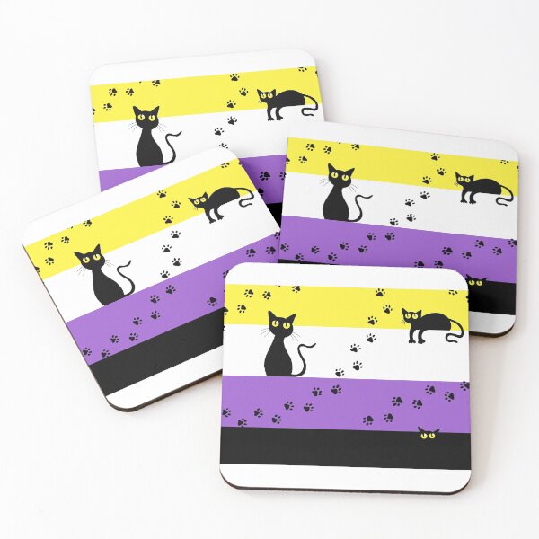 Item preview, nonbinary cat flag designed and sold by ThisisErosion.
