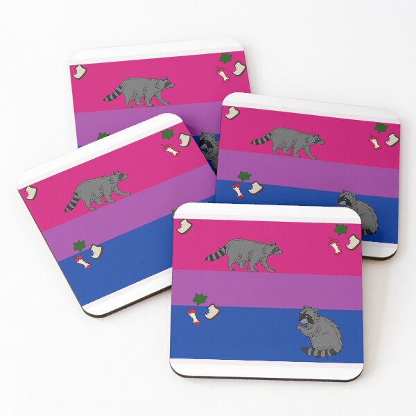 Item preview, raccoon bi flag designed and sold by ThisisErosion.