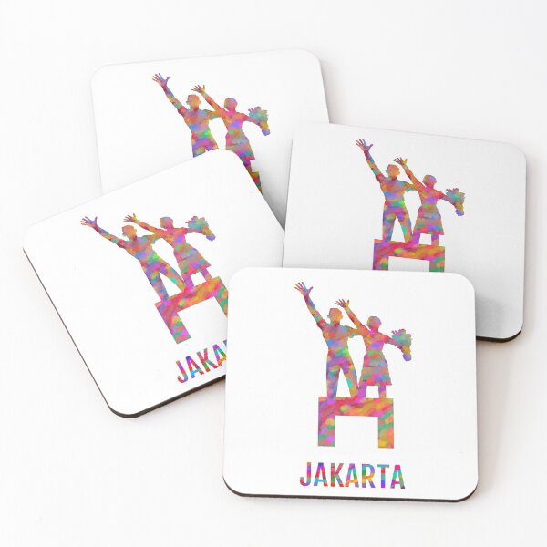 Item preview, Watercolor Selamat Datang Monument Jakarta designed and sold by suwarnaadi.
