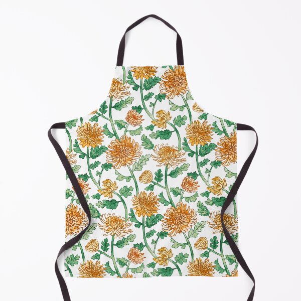 Item preview, Yellow Chrysanthemum Watercolor & Pen Pattern designed and sold by TigaTiga.