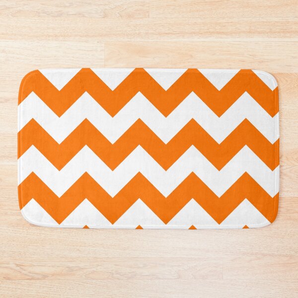 Item preview, Large white and orange chevron designed and sold by Feeling Artsy.