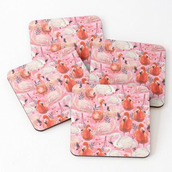 Item preview, watercolor flamingos paradise - pink mix designed and sold by janeferwong.