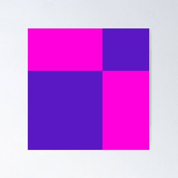 Item preview, Two Colored Off Centered Square Pattern - Purple and Pink - Abstract and Minimal designed and sold by AbstractIdeas.