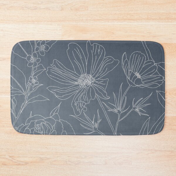 Item preview, Flowers Silver Outline Gray Gradient Elegant Design designed and sold by NdesignTrend.