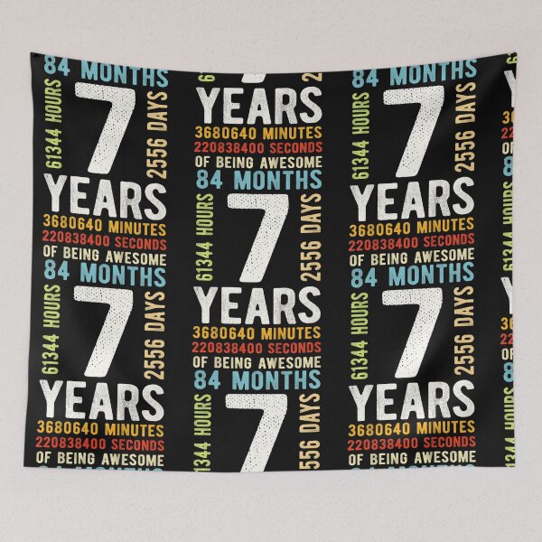 Item preview, Kids 7Th Birthday 7 Years Old Vintage Retro 84 Months designed and sold by Kandurip5419.