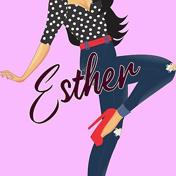 Artwork thumbnail, Esther Girl Sassy Pink by Dream Big! by E. H.