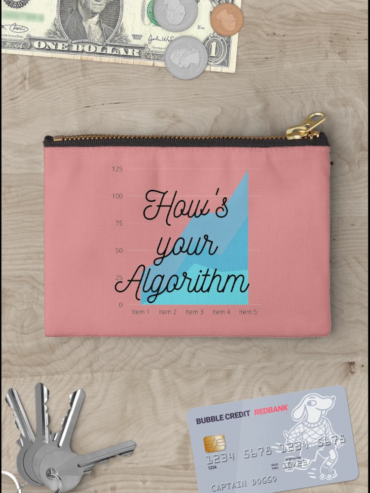 Thumbnail 3 of 4, Zipper Pouch, Algorithm! designed and sold by Byoudesigns.