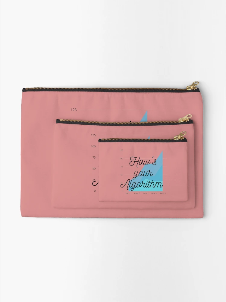 Thumbnail 2 of 4, Zipper Pouch, Algorithm! designed and sold by Byoudesigns.