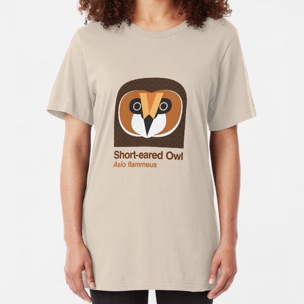 Short-eared Owl Slim Fit T-Shirt