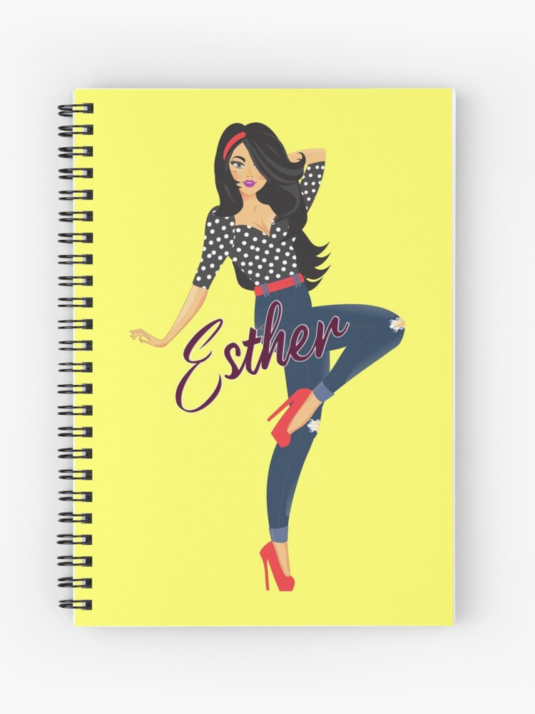 Thumbnail 1 of 3, Journal, Esther Girl Sassy Yellow designed and sold by DesignsbyEH.