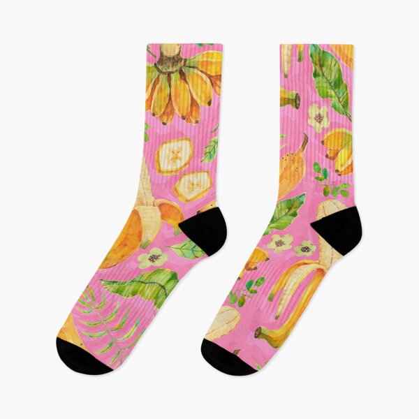 Item preview, watercolor fresh bananas - pink designed and sold by janeferwong.