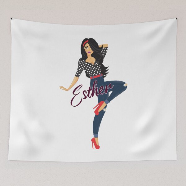 Item preview, Esther Girl Sassy White designed and sold by Dream Big! by E. H..