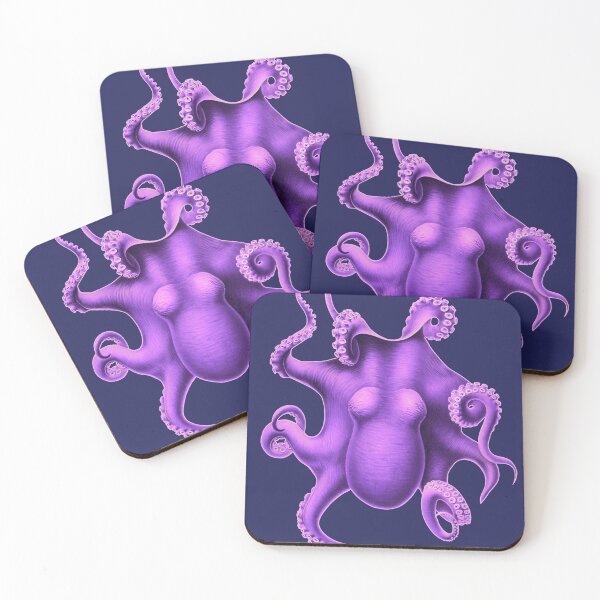 Item preview, Vintage Octopus Poster Sticker Pack Design designed and sold by WallArt01.