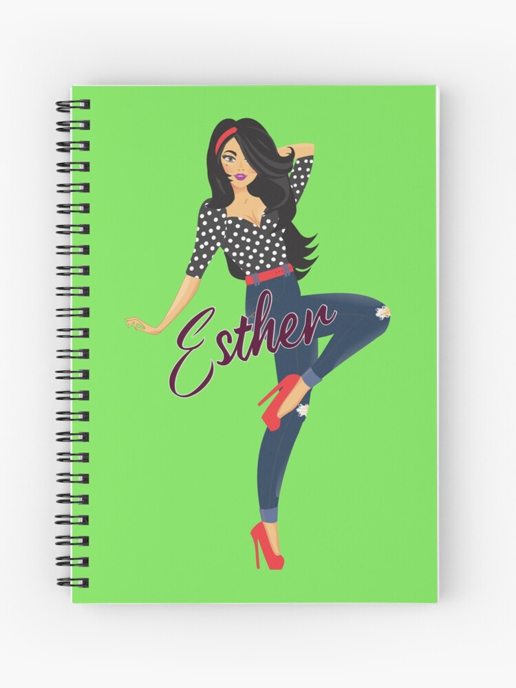Thumbnail 1 of 3, Journal, Esther Girl Sassy Green designed and sold by DesignsbyEH.