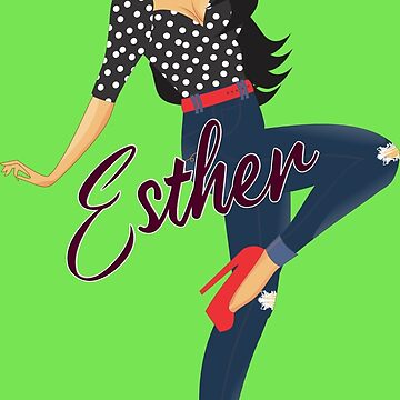 Artwork thumbnail, Esther Girl Sassy Green by Dream Big! by E. H.