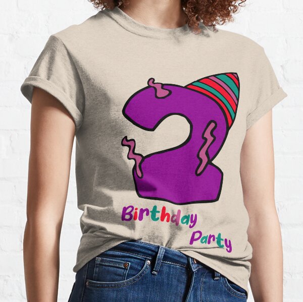 Camisa de cumpleaños para niña de 2 años de edad, camiseta de fiesta número  dos en rosa 2T y 3T