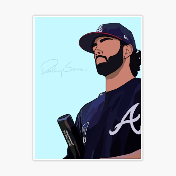 dansby swanson jersey Sticker for Sale by madisonsummey