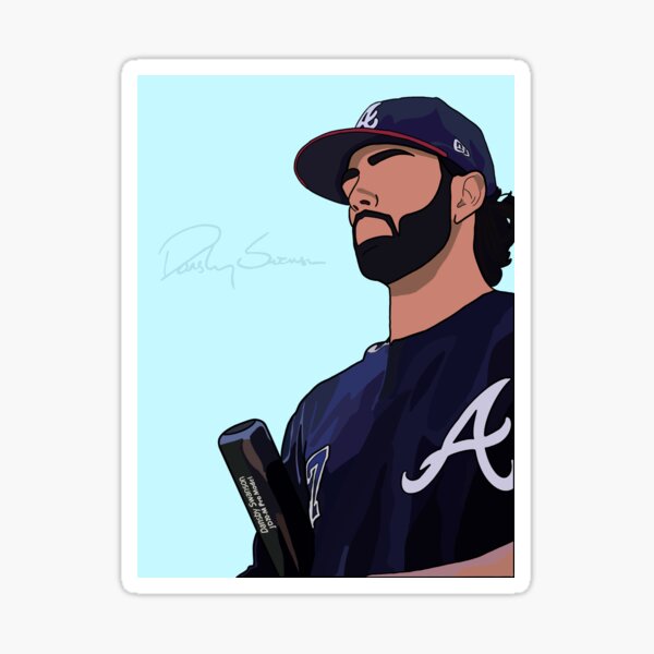 dansby swanson jersey Sticker for Sale by madisonsummey