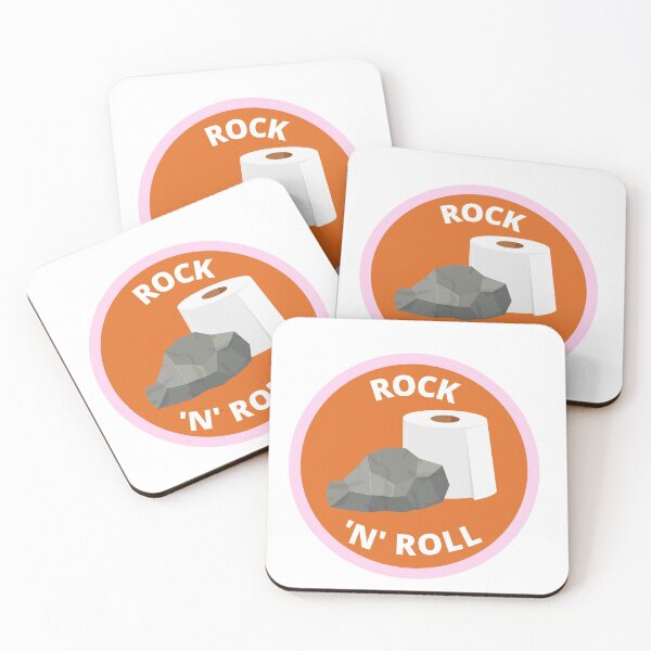 Item preview, Literal Rock N Toilet Paper Roll Cute and Funny Pun designed and sold by ToastyBopShop.