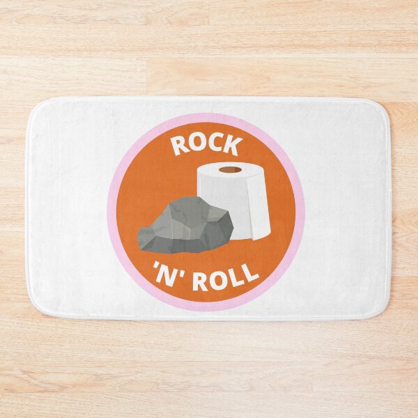 Item preview, Literal Rock N Toilet Paper Roll Cute and Funny Pun designed and sold by ToastyBopShop.
