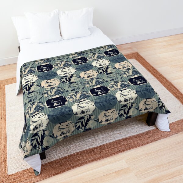 Donkey mosaic (film duotone) Comforter