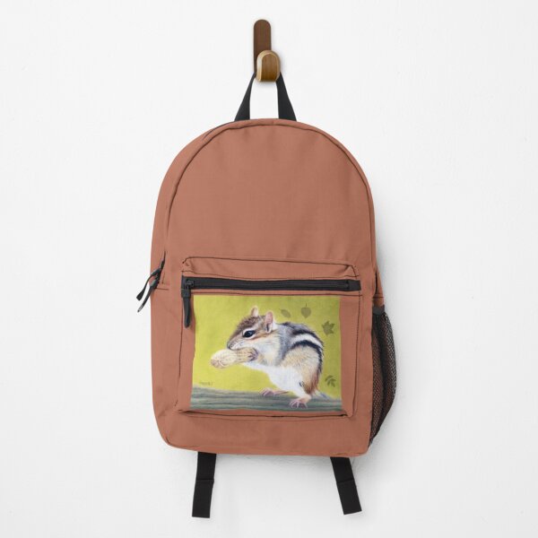 Item preview, Eager - pastel pencil drawing of a chipmunk enjoying a peanut designed and sold by Crystal Raymond.