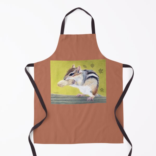 Item preview, Eager - pastel pencil drawing of a chipmunk enjoying a peanut designed and sold by Crystal Raymond.