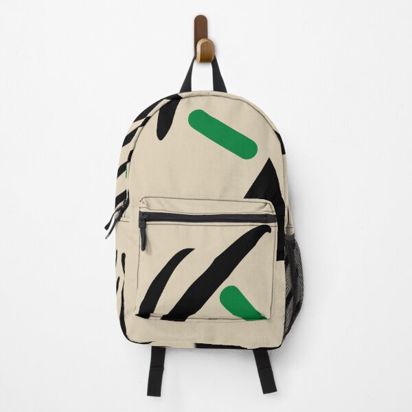 Item preview, Abstract design in black and cream with a pop of green designed and sold by lightandbright.