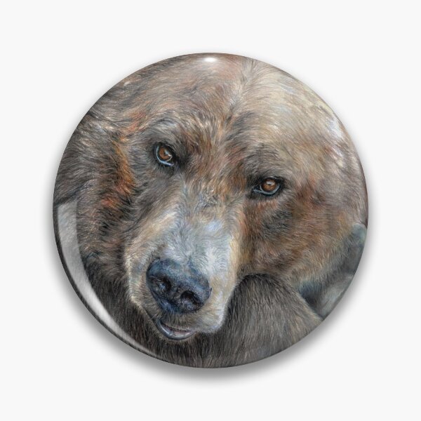 Item preview, Cute Grizzly Bear lifelike drawing designed and sold by Tricia Newton.