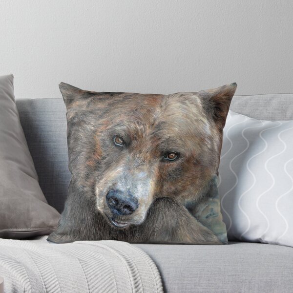 Item preview, Cute Grizzly Bear lifelike drawing designed and sold by Tricia Newton.