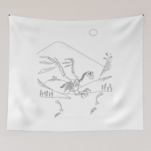 Item preview, Eagle skeleton over the lifeless desert designed and sold by Ranedel.