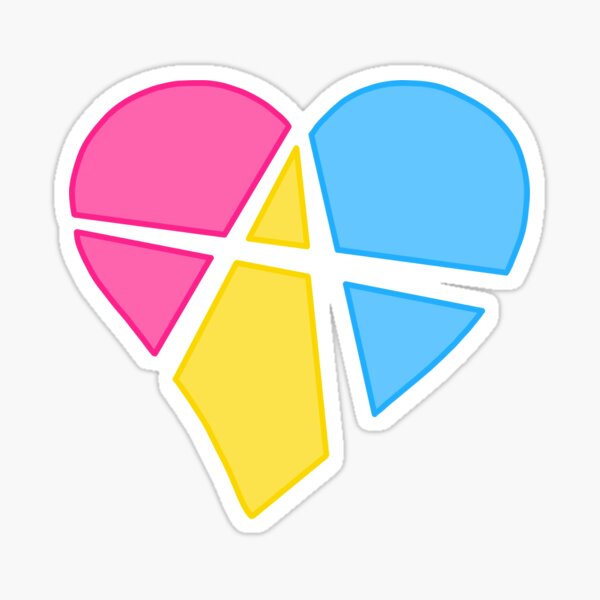 Pansexual Relationship Anarchy Heart (white) Sticker