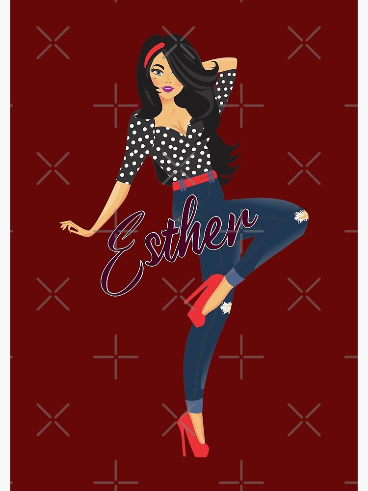 Thumbnail 3 of 3, Journal, Esther Girl Sassy Burgundy designed and sold by DesignsbyEH.