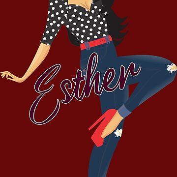Artwork thumbnail, Esther Girl Sassy Burgundy by Dream Big! by E. H.