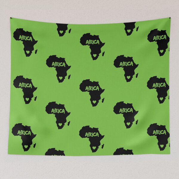 Item preview, African Continent on Lumo Green Background designed and sold by AfricanDreams.
