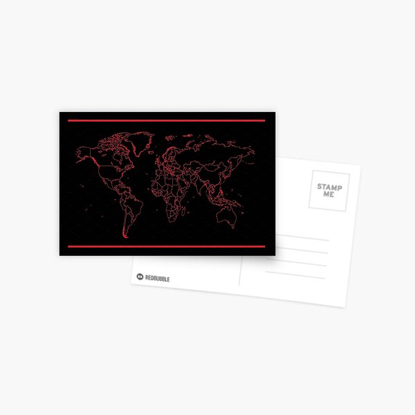 world map  Postcard