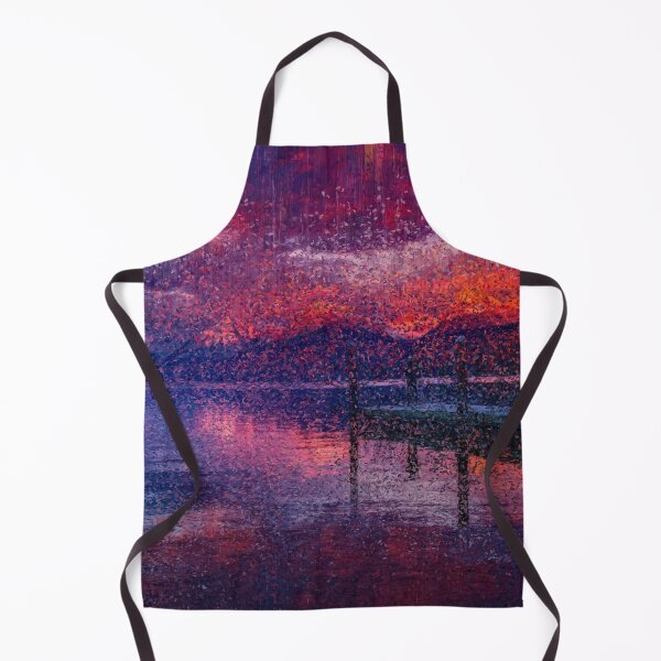 Item preview, Sunset On Riverside Mountain Impressionist Painting designed and sold by JahidMunna.