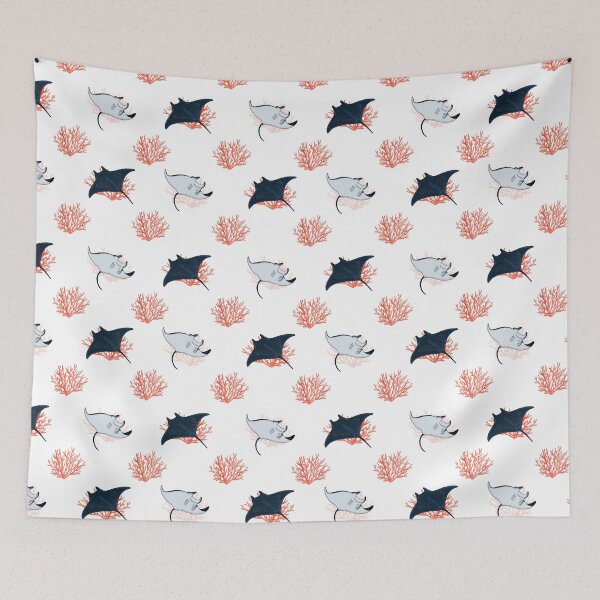 Item preview, Dance of the Manta ray on white designed and sold by Naty Design Prague.