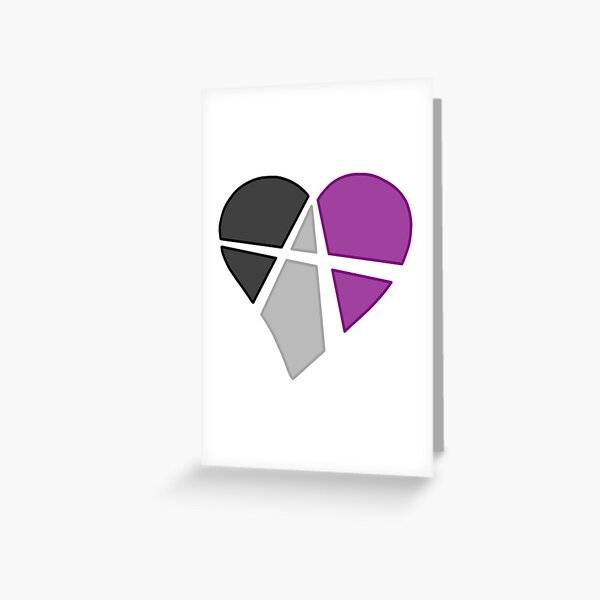 Asexual Relationship Anarchy Heart Greeting Card